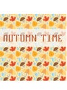 Autumn time pattern, season, maple leafs, umbrella, mushroom, rain Royalty Free Stock Photo